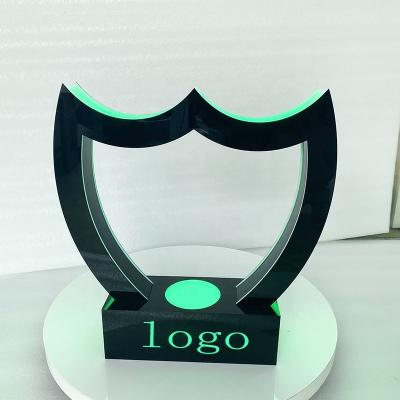 China Highlight for your acrylic bottle or bar LED bottle display for 750-1L bottle rack with custom logo for sale