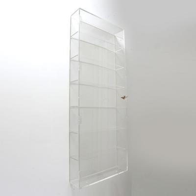 China Retail Store or Exhibit Luxury Lockable Acrylic Wall Display Case with Keys for sale