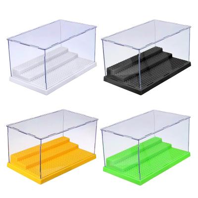 China Retail Store Or Display Lego Minifigures Collector Storage Acrylic Display Case With 3 Steps Acrylic for sale