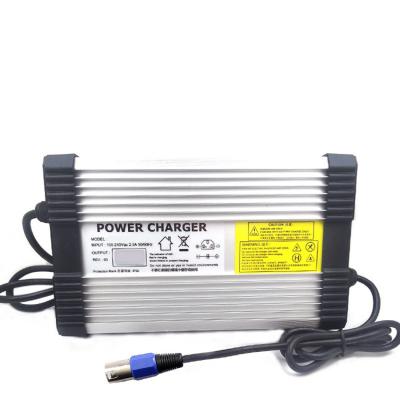 China LED indicator stability 67.2V 5A 16S lithium battery fast charger 60V for electric scooter golf cart weeder for sale