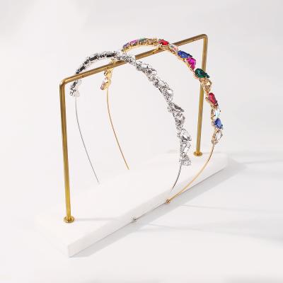 China Hot Selling Luxury High Quality Crystal Headband Fashion Bling Rhinestone Rhinestone Headbands Crystal Headband for sale