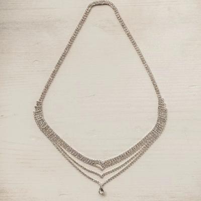 China Fashion Hair Chains Simple Multilayer Crystal Forehead Chain Personality Water Drop Jewelry for sale