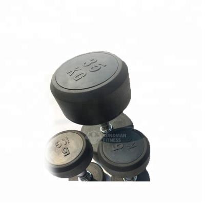 China Unisex Fitness Dumbbell Rubber Coated Round Set for sale