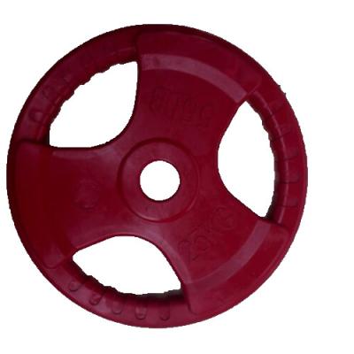 China Eco - Friendly Tri Handle Barbell Weight Plates Cast Rubber Weight Plate for sale