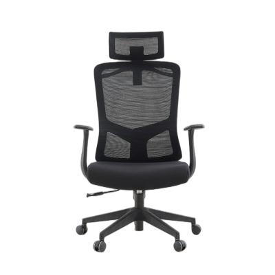 China Factory Direct Selling Adjustable Mesh Modern Executive Chairs Ergonomic Black Back Armrest (Waist) Office Chair With Lumbar Support High for sale