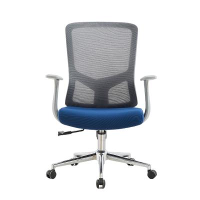 China (Size)Adjustable White Ergonomic Chairs For Sale Mesh Fabric Mid Back With Wheel Swivel Lumbar Guest Foshan Office Custom Home Office Chair for sale