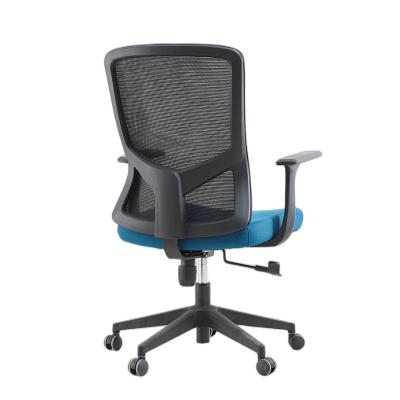 China (Size) Adjustable Mesh Ergonomic Fabric Computer Chairs Mid Back Swivel Wheel Furniture With Lumbar Visitor Conference Meeting Office Chair for sale