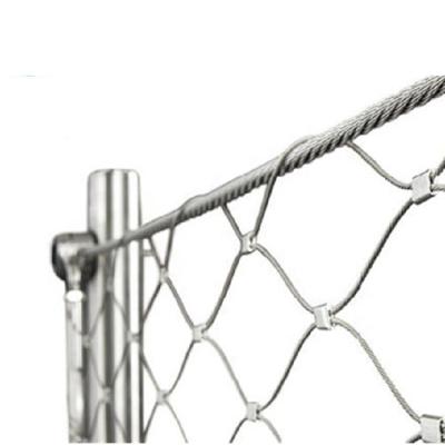 China 2021 Hot Sale AISI 316 Stainless Steel Rope Wire Ferrule Mesh Net Cable Wire Safety High Strength Netting for sale