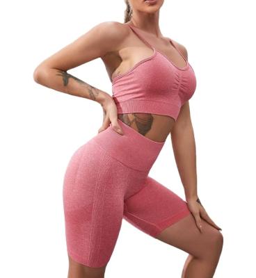 China Wholesale Breathable Plus Size Sexy Sports Wear Soft Yoga Bra Women Gaiters Yoga Set for sale