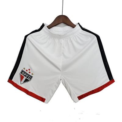 China Quick Dry Breathable Comfortable Top Quality 1:1 Thai Soccer Shorts Soccer Club Team Sao Paulo 2022 Home Shorts for sale