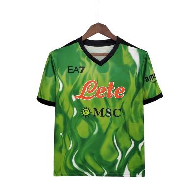 China Shirts & Best Selling Italy Naples Goalkeeper New Men's Short Sleeve Green Soccer Jersey Top for sale