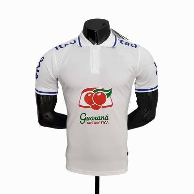 China Shirts & Completes new design cheap POLO Brazil football team singlet soccer jersey white adult wear sports uniform for sale