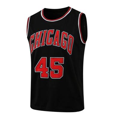 China All Logo Men's Latest Basketball Jersey Basketball S Black Sleeveless Embroidery Design Support Breathable Customization Black And Red for sale