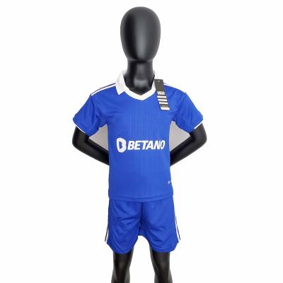 China Shirts & Wholesale 2223 Children's Kit Children's Clothing Tops Set Blue Children's Clothing Set Boys University Chile Home Soccer Jersey Soccer Jersey for sale