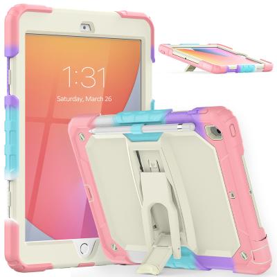 China IPad Kickstand Case For iPad 10.2 Rainbow Silicon Tablet Case Shockproof Cover For Tablet for sale