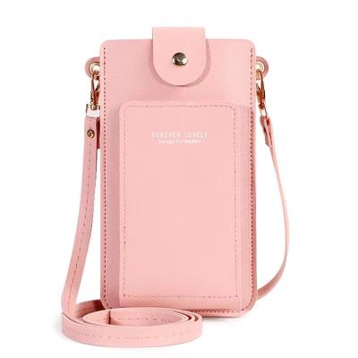 China Multi-Function Wallet Function Korea Style Fashion Wallet Case Messenger Bag For Lady Mobile Phone Bags for sale