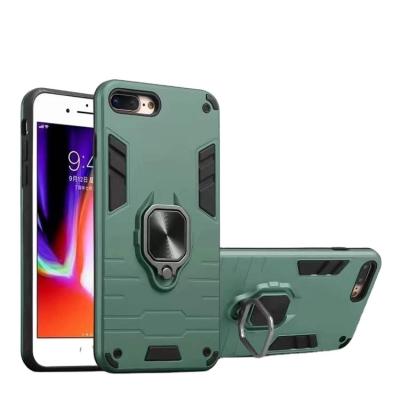 China Fashion Shockproof New Design Mobile Phone Bumper Case with 360 Ring Holder 2 in 1 Cell Phone Cover for iphone for sale