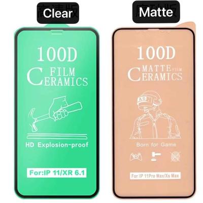 China Best Clear Cell Phone Quality Anti-Cut Screen Protector Matte Ceramic Film for iPhone for xiaomi for realme for sale