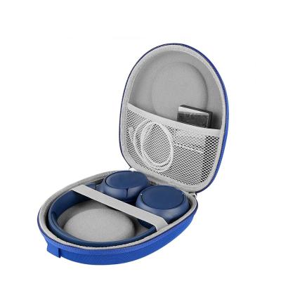 China Custom Hard Earphone Protective Shockproof Blue Case Waterproof Shockproof Dustproof For Wireless Headphones for sale