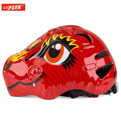 China Polyester Children's Bicycle Riding Helmet Cute Dinosaur Helmet Safety Animal Riding for sale