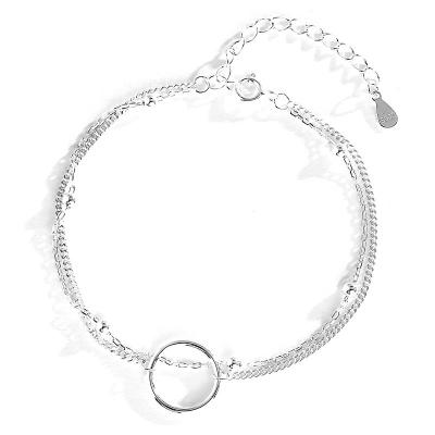 China Chenqi Sterling Silver 925 Bracelet Ring Circle Accessory Link Beaded Double Layer FASHION FASHION Chain Luxury Party Gift For Women for sale