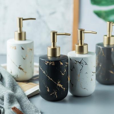 China Stocked Porcelain Bathroom Bottle Bath Lotion Bottle for sale