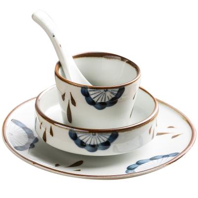 China Viable Japanese Ceramic Dinner Set Porcelain Dishes And Bowl Dinner Dishes Porcelain Cup And Spoon For Tableware for sale