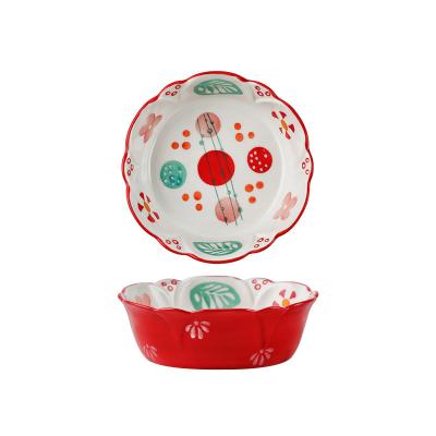 China Viable Porcelain Dessert Bowl Ceramic Salad Bowl for sale