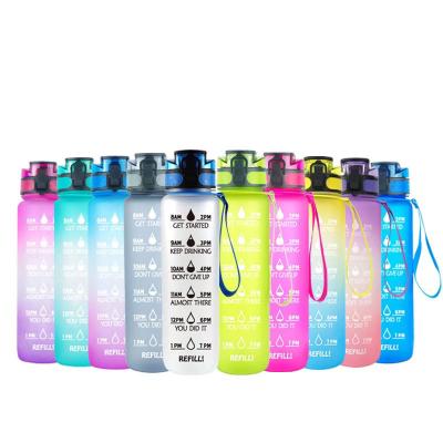 China GM03 500ml 600ml 700ml 1000ml Tritan Sustainable Plastic Gym Sports Drinking Water Bottles With Lids for sale