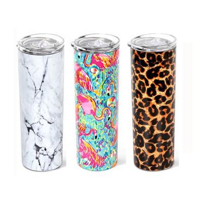 China Sublimation 14oz 20oz 30oz lean custom sublimation straight twinkle tumbler with lids and starws for sale