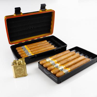 China Wholesale Small Moisture Proof Hard Plastic Luggage Tool Case Cigar Travel Cigar Box Humidor Carrying Case for sale