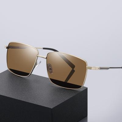 China Fashion Sunglasses New High Quality Metal Unique Designer Polarized Sunglasses Men Shade 2021 for sale