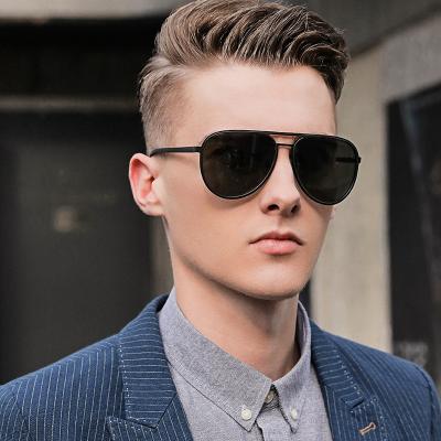 China Fashion Retro Sunglasses Vintage Bi Sunglasses Metal Outer Frame Driving Fishing Sunglasses For Men Polarized UV Protection for sale