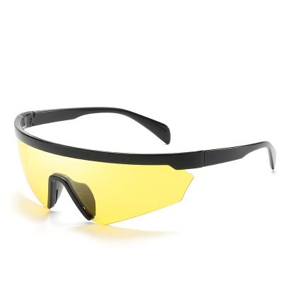 China Unique Recycled Plastic Big Frame Sports Sunglasses Windproof Oversized Sunglasses Sports Sunglasses Polarized for sale