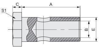 China 700M Metrische Hexbolz-Hydraulische Bissrohrfittings mit Vorteil einer langen Lebensdauer zu verkaufen