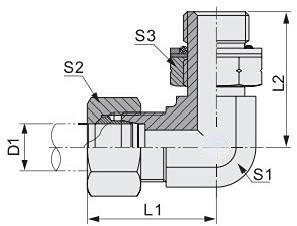 China Verbindungsrohre Hexagonalkopf Ellenbogen Bsp Schleife Verstellbarer Stangend mit O-Ring-Dichtung zu verkaufen