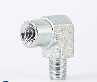 China Cabeza redonda de chapa galvanizada de acero inoxidable Adaptador hidráulico 90 grados Codo en venta