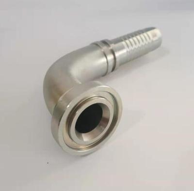 China Galvanized Sheet 3000 Psi Hydraulic Flange One Piece Fitting 90 Degree Elbow Hose Fittings for sale