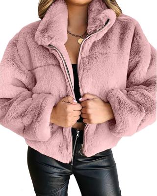 China 2021 New Plush QUICK DRY cashmere cardigan plus size zipper fashion winter warm coat for women for sale