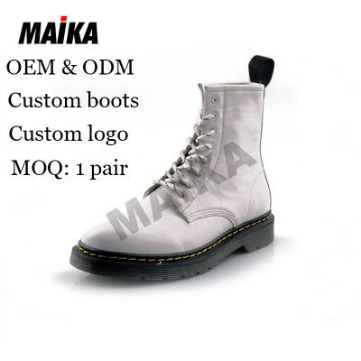 China Premium Newest Design Good Quality Custom Made Women's Custom Made Winter White Leather Usb Boots Custom Boots for sale