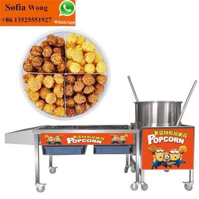 China Snack Factory Gas Round Popcorn Popper Commercial Food Machines for sale