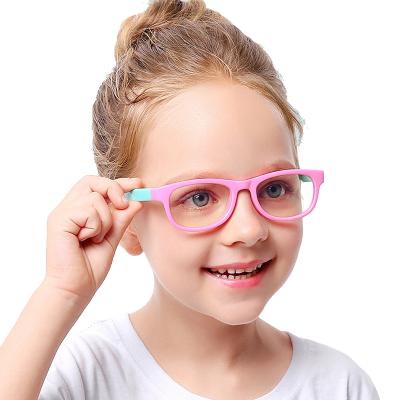 China Fashion Healthy Material Baby Kids Boys Girls Boys Silicone Glass Blue Light Frame Anti Radiation Protection for sale