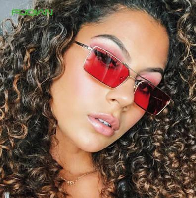 China Top Selling Fashion Sunglasses 2020 Simple Frame Punk Simple Narrow Frame Fashion Style Man Woman Cheap Sun Glasses New for sale