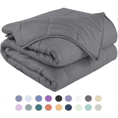 China PASSIONATE Hot Sale Custom Glass Beads Gray Kids Adults Weighted Blanket for sale