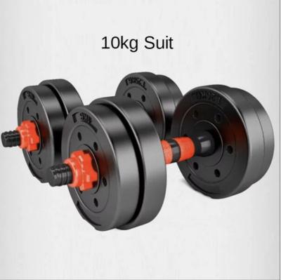 China Rubber dumbbell environmental protection and dumbbell 25/20/30/40kg kilogram home Rubber-coated men's dumbbell tasteless fitness detachable for sale