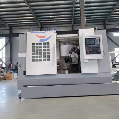 China Metal Cutting Automatic Alloy Wheel Slant Bed CNC Lathe Machine TCK550 for sale