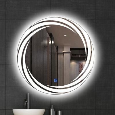 China Modern Custom rectangle round Bluetooth smart bath mirror illuminated backlit mirror defogger LED bathroom mirror with light for sale