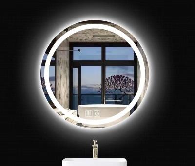 China Modern Custom rectangle round Bluetooth smart bath mirror illuminated backlit mirror defogger LED bathroom mirror with light for sale