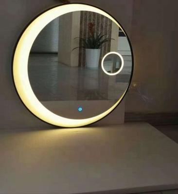 China Smart Mirror Custom Irregular Backlit Round Mount Bathroom Mirror Home Decor Wall Mounted Mirror for sale