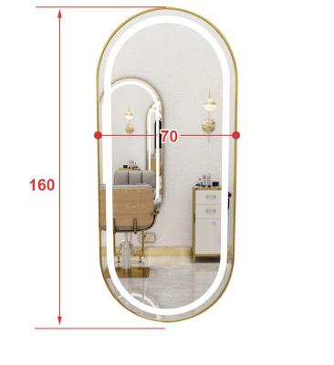 China Mirror with LED Barber shop furniture single sided salon mirror with led salon styling mirrors station for salon hairdressing for sale